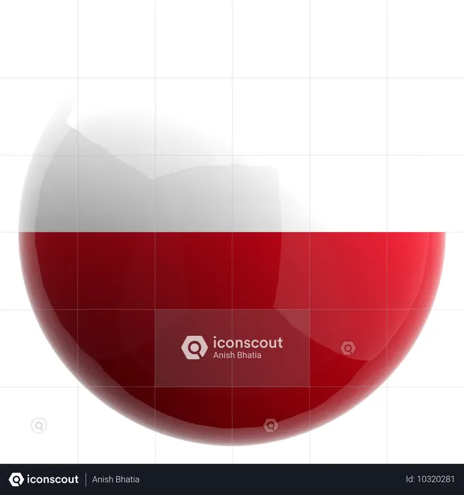 Poland Flag 3D Icon