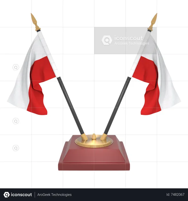 Poland Flag 3D Icon