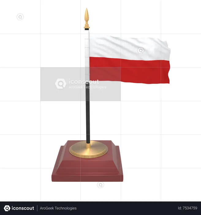 Poland flag Flag 3D Icon