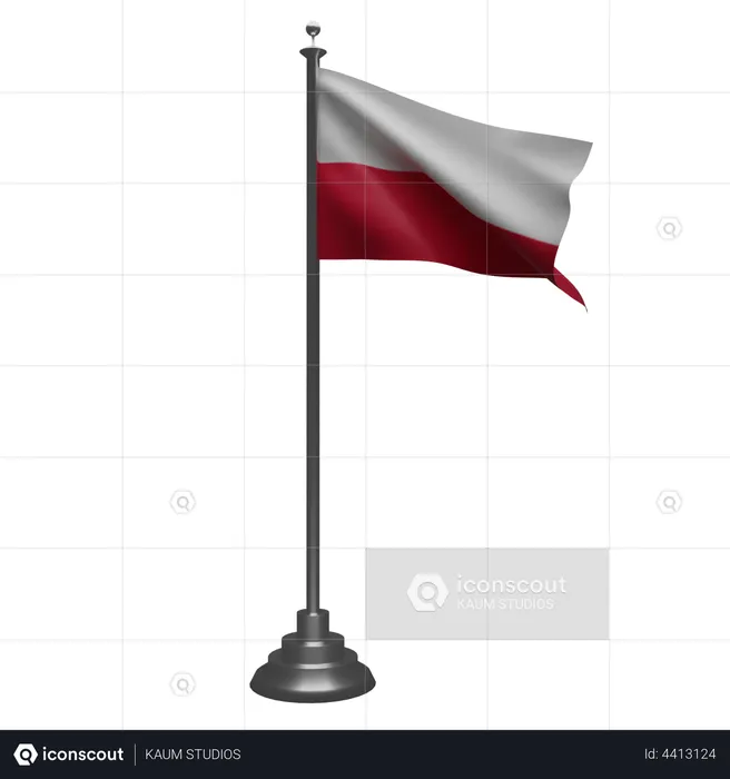 Poland flag  3D Illustration