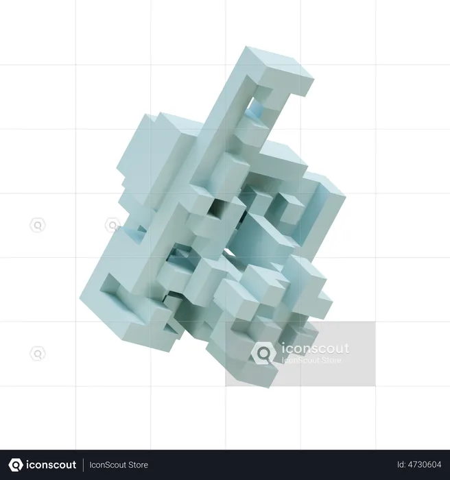 Polar Ice Cell Fracture  3D Icon