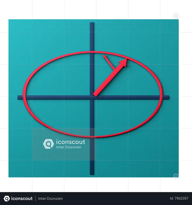Polarisation elliptique droitier  3D Icon