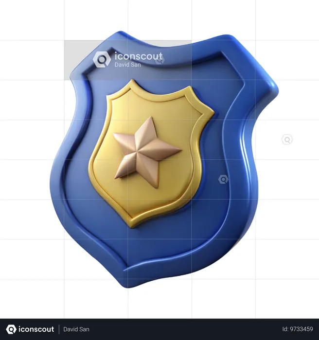 Police Badge  3D Icon