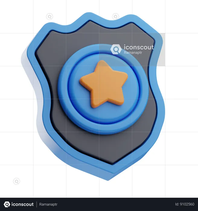 Police Badge  3D Icon