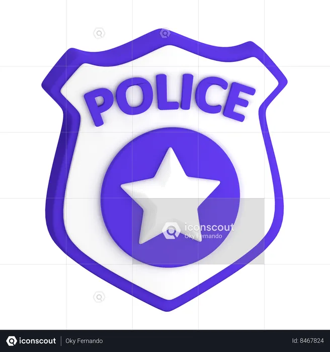 Police Badge  3D Icon