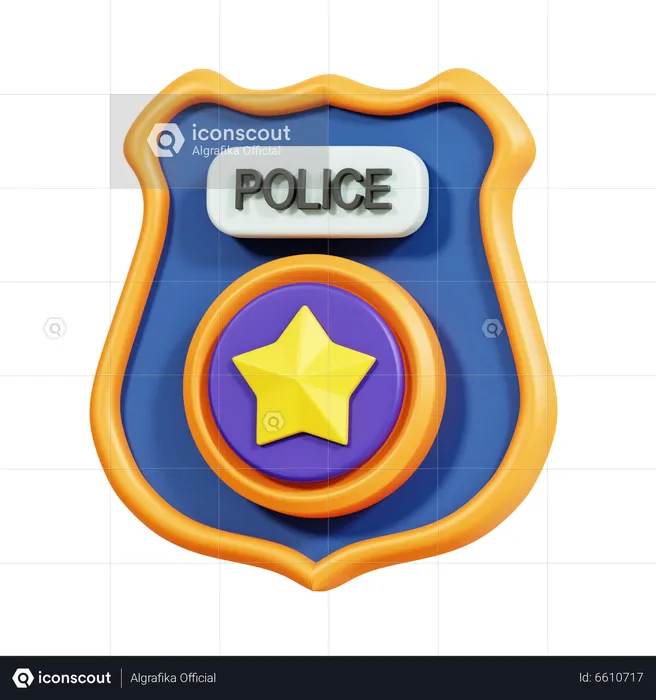 Police Badge  3D Icon