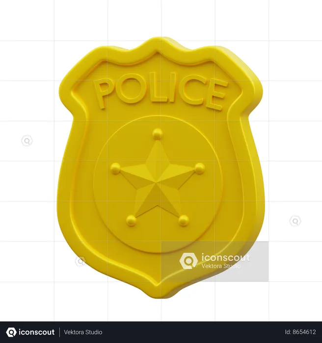 Police Badge  3D Icon