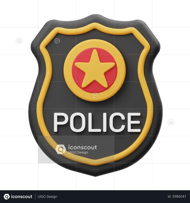 Police Badge  3D Illustration