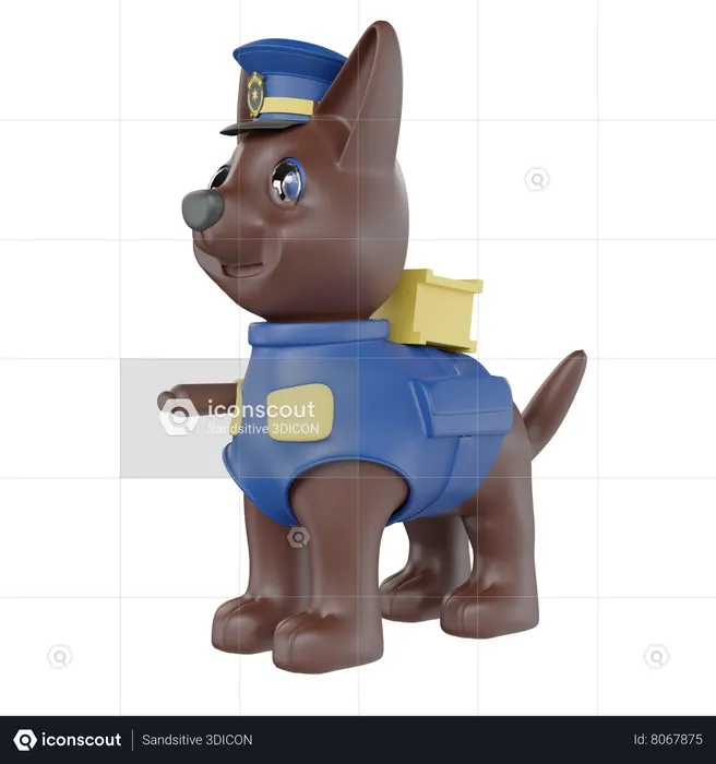 Police Dog  3D Icon