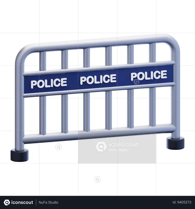 POLICE FENCE  3D Icon