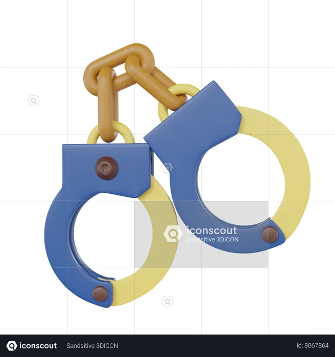 Police Handcuffs  3D Icon