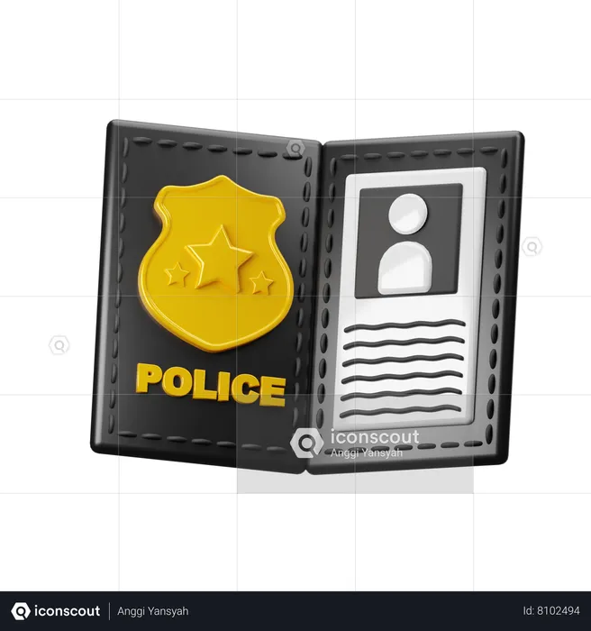 Police id  3D Icon