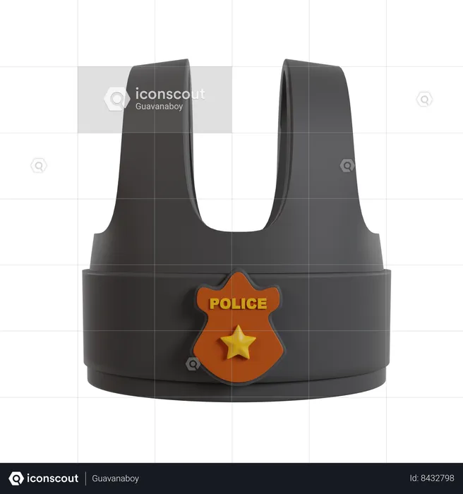 Police Jacket  3D Icon