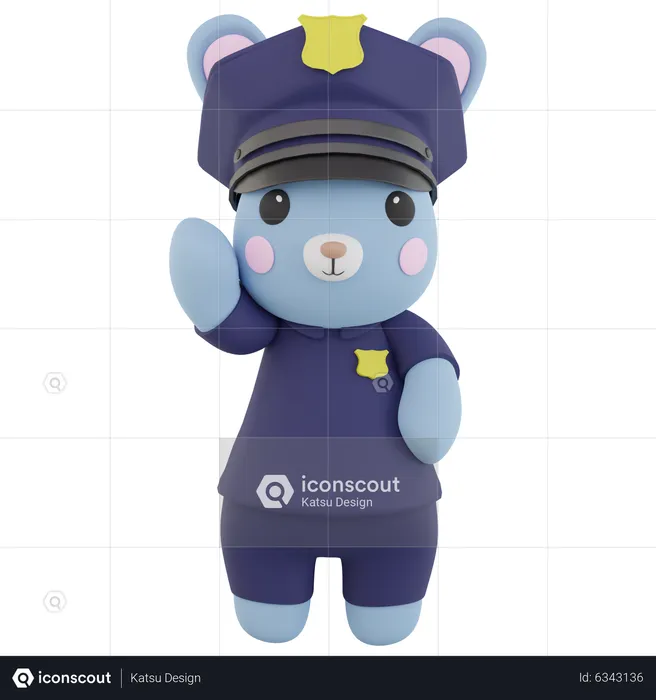 Lapin policier  3D Icon