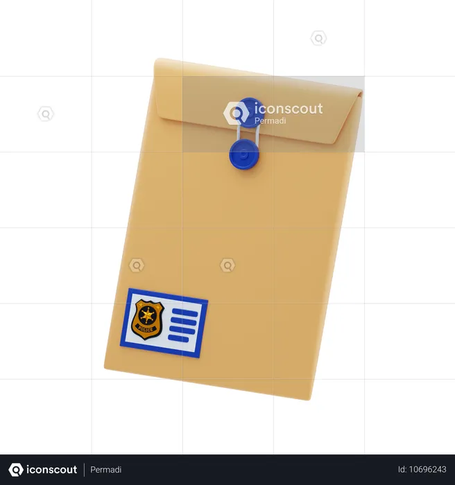 Police Letter  3D Icon