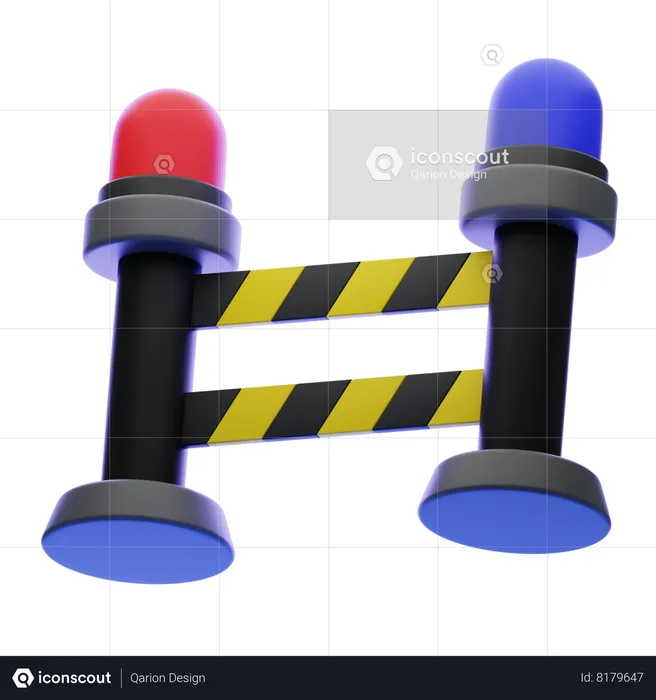 POLICE LINE  3D Icon