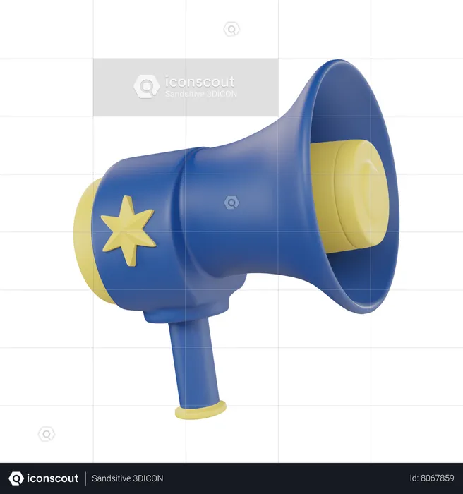 Police Megaphone  3D Icon