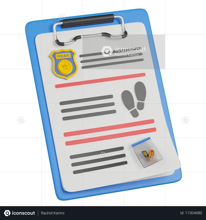 POLICE REPORT  3D Icon