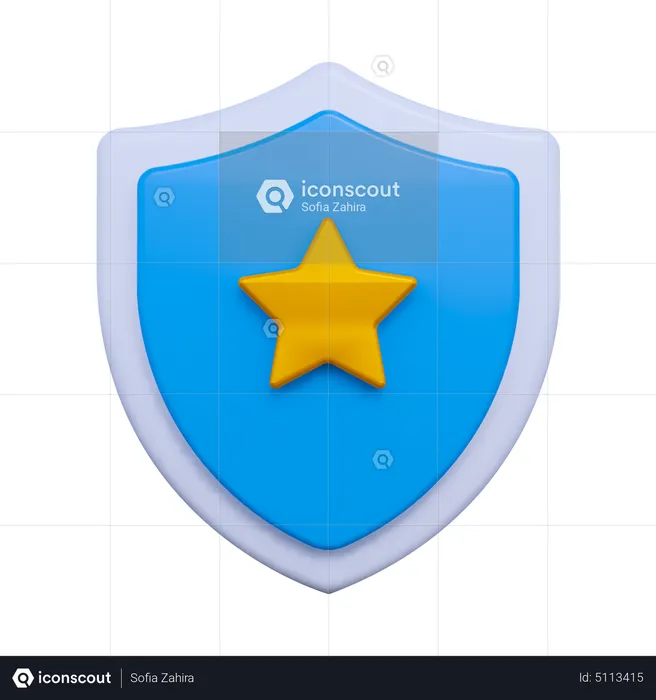 Police Security Shield  3D Icon