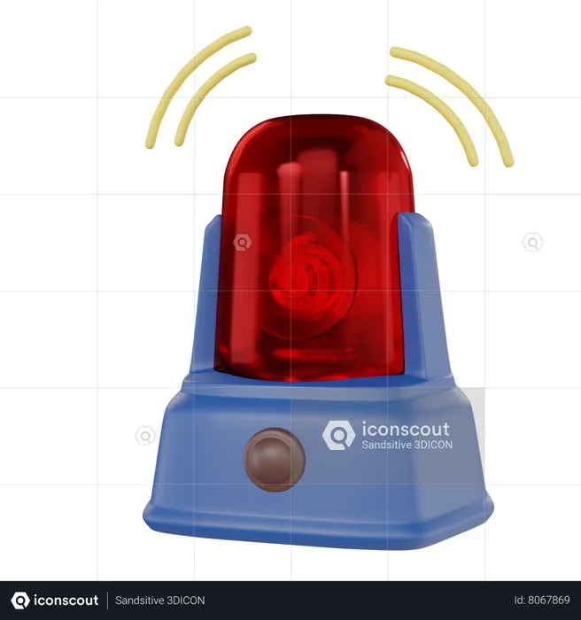 Police Siren  3D Icon