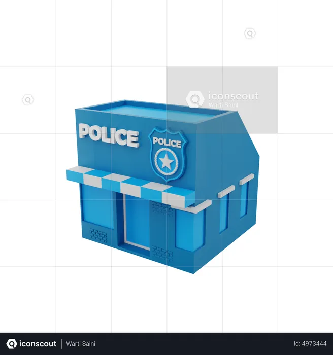 Police Station  3D Icon