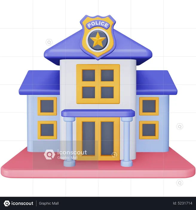 Police Station  3D Icon
