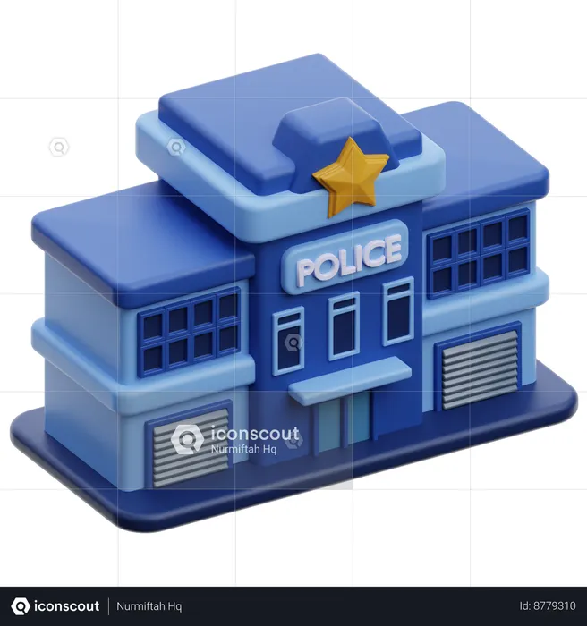 Police Station Building  3D Icon