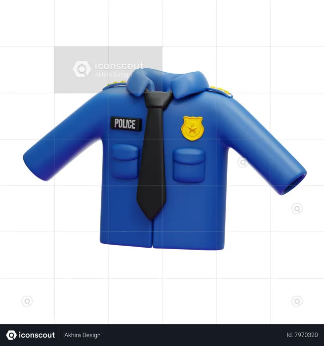 Police Uniform  3D Icon