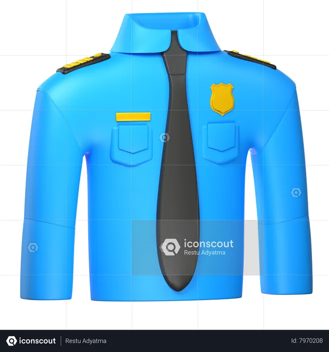 Police Uniform  3D Icon