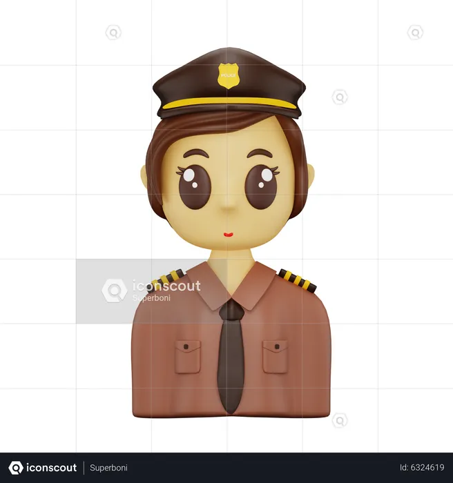 POLICE WOMAN  3D Icon