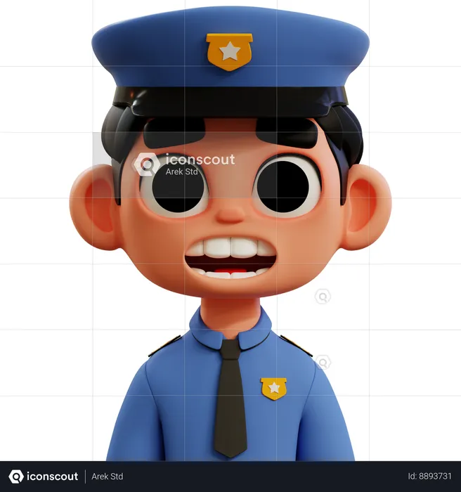 Policía  3D Icon