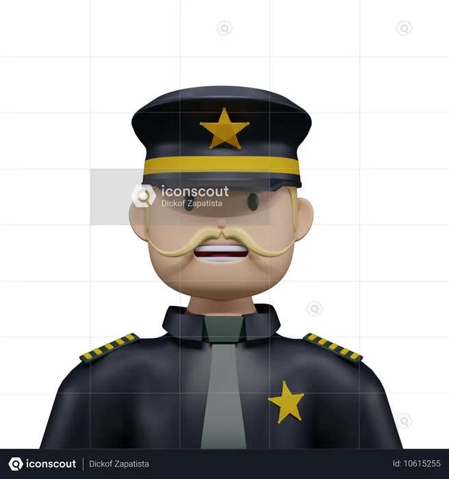 Polícia  3D Icon