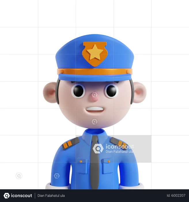 Policía  3D Icon