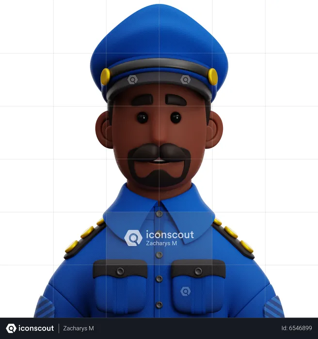 Policía  3D Icon