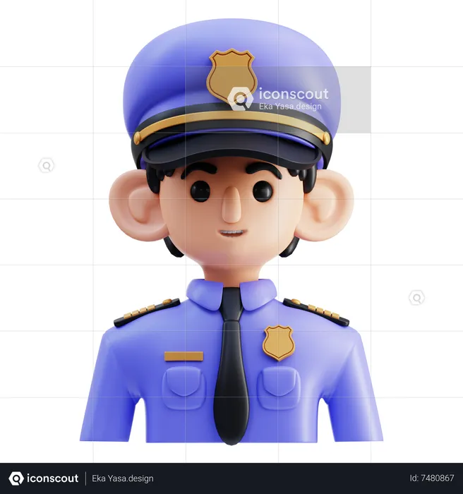 Policial  3D Icon