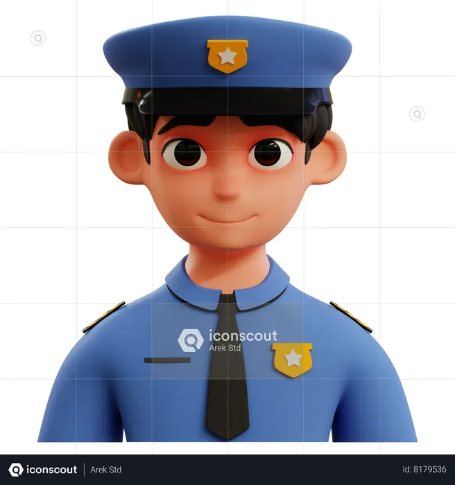 Avatar de policial  3D Icon