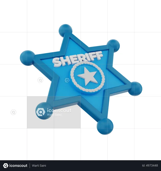 Xerife da polícia  3D Icon