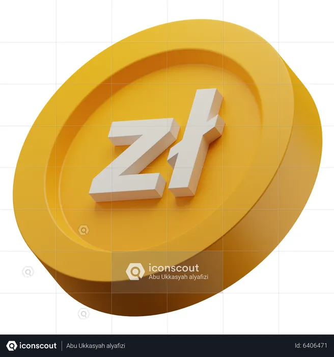 Polish Zloty Gold Coin  3D Icon