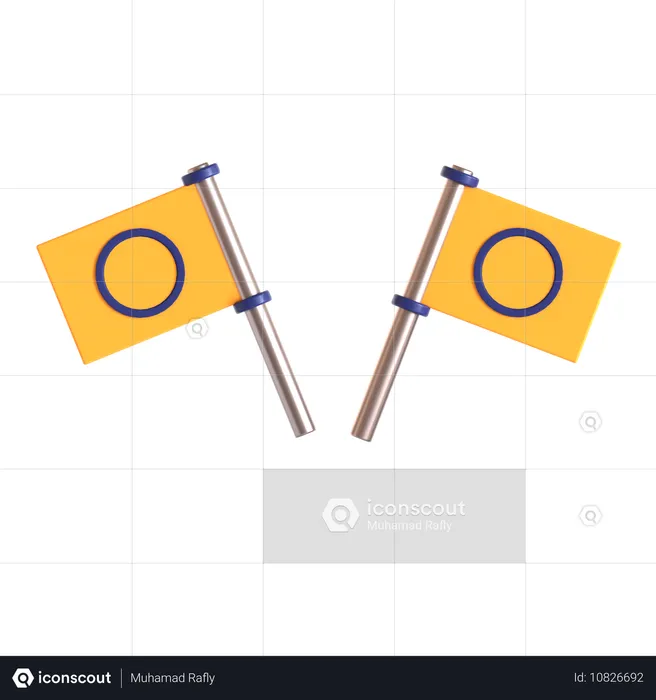 Political Flag  3D Icon