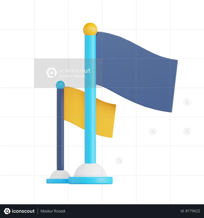 Political Flag  3D Icon