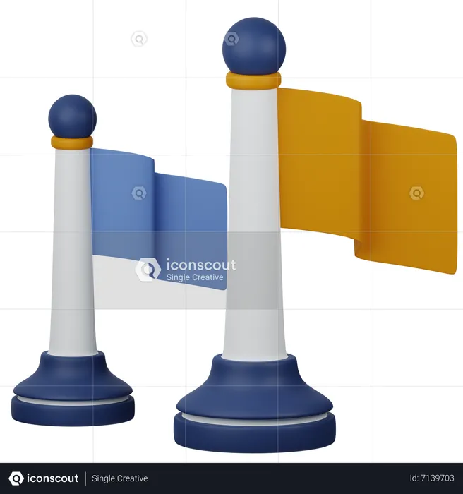 Politische flagge  3D Icon