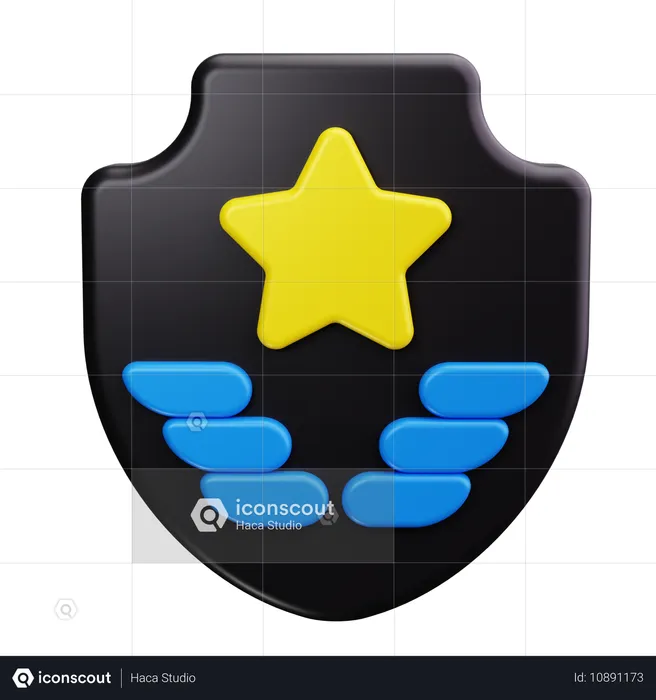 Polizeiabzeichen  3D Icon