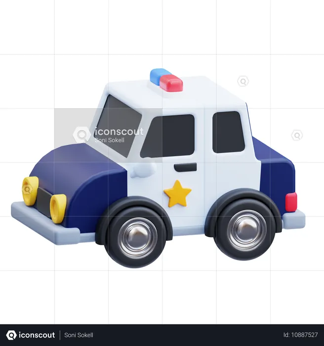 Polizeiauto  3D Icon