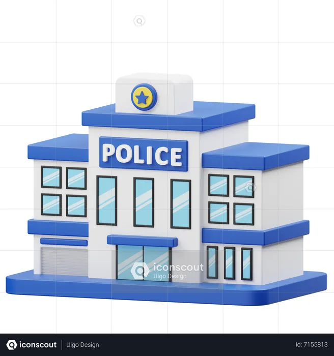 Polizei Büro  3D Icon