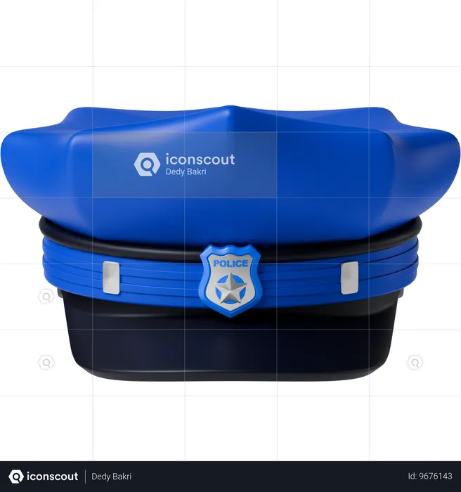 Polizeimütze  3D Icon