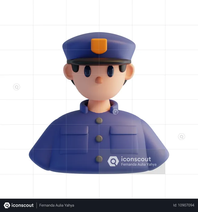 Polizist  3D Icon