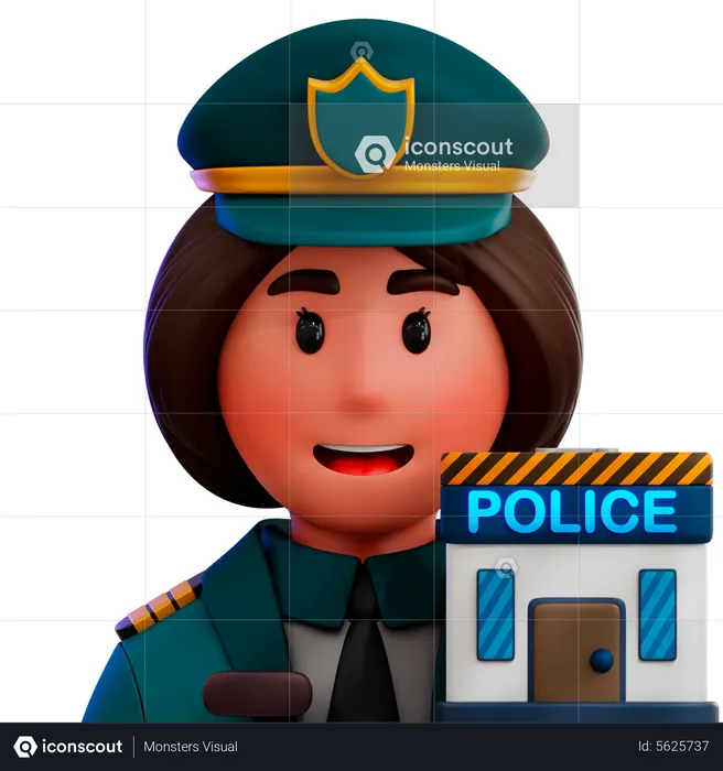 Polizist  3D Icon