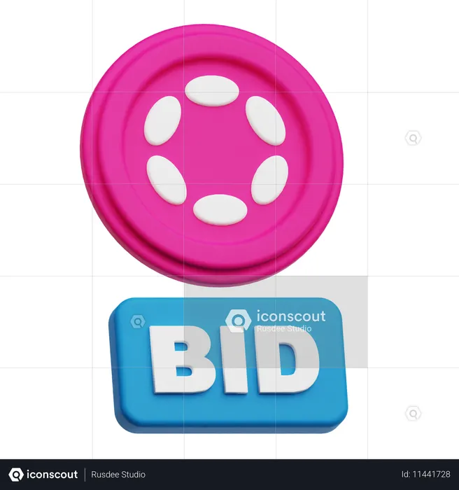 Polkadot Bid  3D Icon