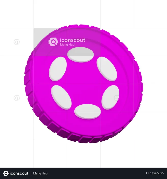 Polkadot Crypto  3D Icon