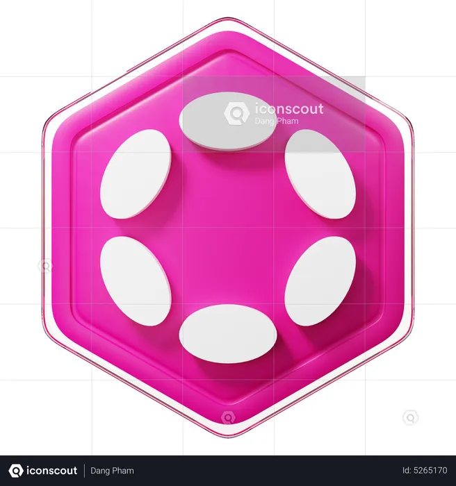 Polkadot (DOT) Badge  3D Icon